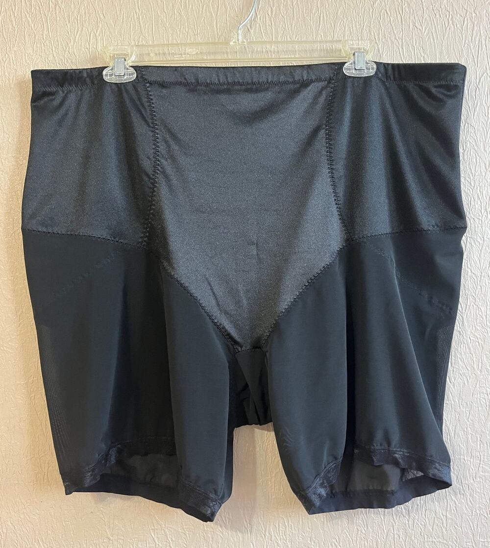 Secret Solutions Shapewear 4X / 34-36 Black Women's Control Long Leg Shaper